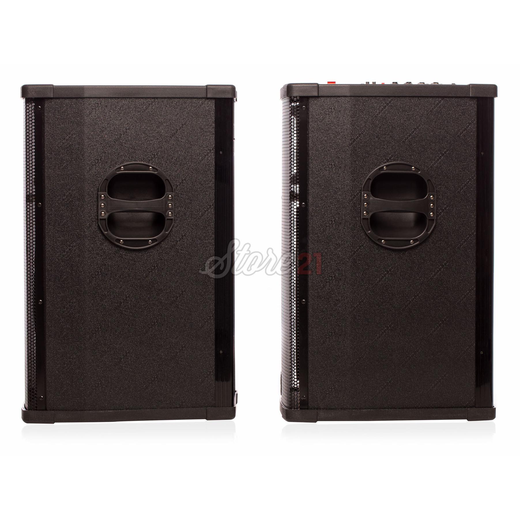 Set Boxe active 800 W profesionale Vlliodor 2005,15 INCH, 2 Microfoane Wireless, USB, Radio, Bluetooth